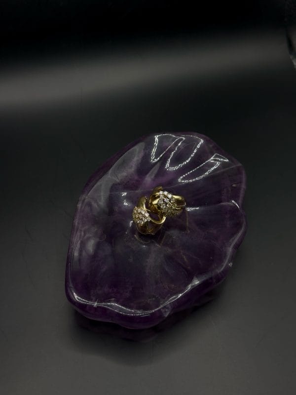 Aritos Oro 14k Con Diamantes - Imagen 2